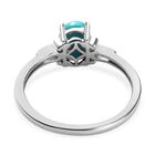 Amerikanischer, natürlicher Sleeping Beauty Türkis Ring und Anhänger, 925 Silber platiniert ca. 1,31 ct image number 4