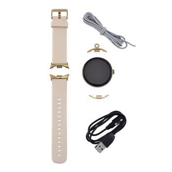 LA99 Smartwatch - 3-in-1 Set, AMOLED Display, Wasserdicht, Bluetooth-Anrufe, GPS-Sportmodi, Gesundheits- und Schlaftracking, OnWear Pro App, CE- & ROHS-zertifiziert, 3,63?cm, Gold