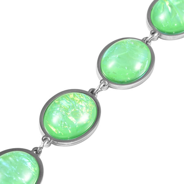 Simuliertes Opal-Armband in Silberton image number 3