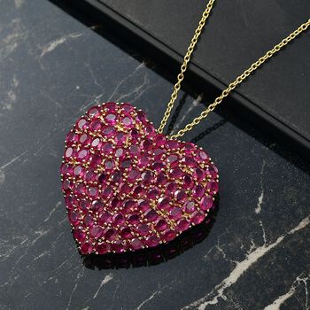 D'Joy afrikanischer Rubin Anh&auml;nger mit 45cm Kette - 23,26 ct.