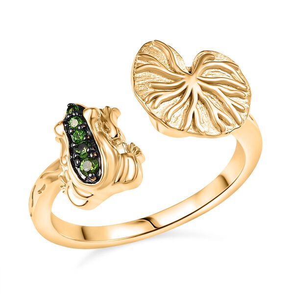 GP Italian Garden Kollektion - Natürlicher Chromdiopsid und Kanchanaburi blauer Saphir Ring - 0,10 ct. image number 5