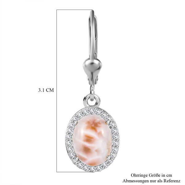 D’joy AA Natrolith, Weißer Zirkon Ohrringe 925 Silber rhodiniert ca. 4.13 ct image number 6