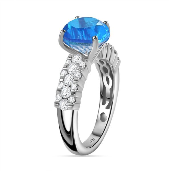 Karibik Quarz und Zirkon Ring - 3,94 ct. image number 5