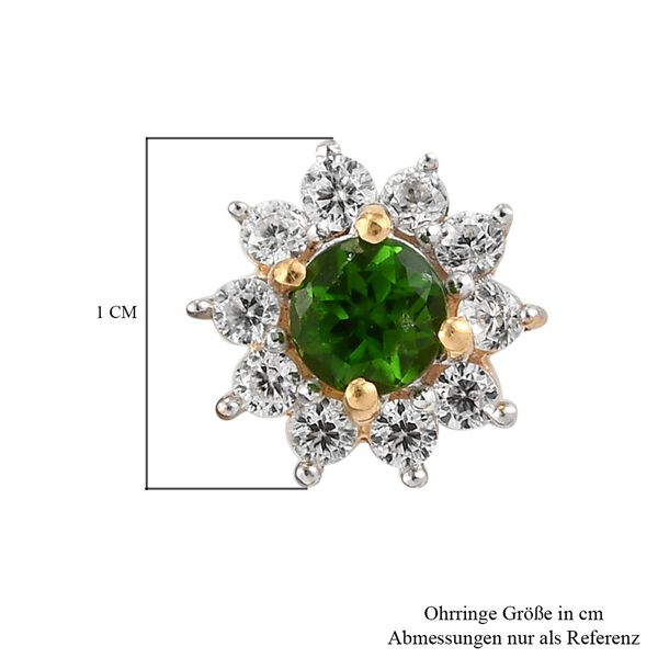 Natürliche Chromdiopsid und Zirkon-Ohrstecker - 1,15 ct. image number 6