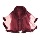 Luxus Kunstfell-Mantel mit Fleece-Futter, 123x79cm, rot