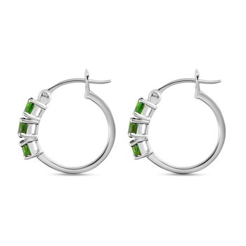 Nat&uuml;rliche Chromdiopsid-Creolen - 1,11 ct.