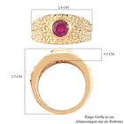 Afrikanischer Rubin Ring 925 Silber 585 Vergoldet image number 5