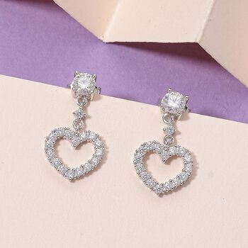 RADIANTA GRA zertifiziert Moissanit (D-VVS) Ohrringe 925 Silber rhodiniert ca. 1.00 ct