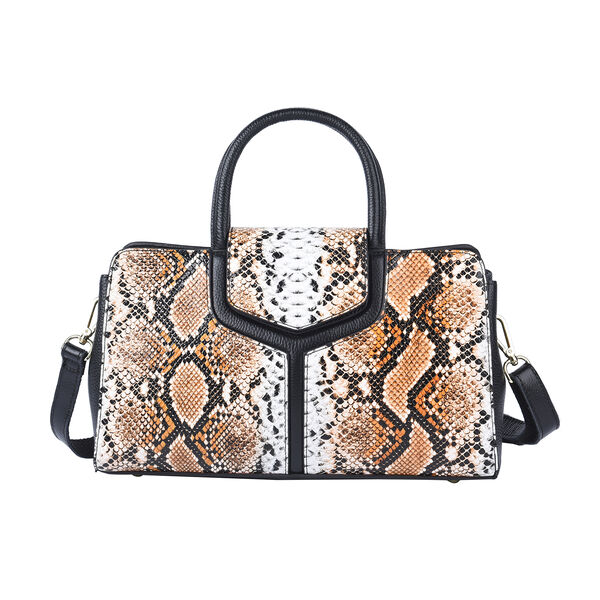 Handtasche aus 100% echtem Leder, Braun&nbsp;