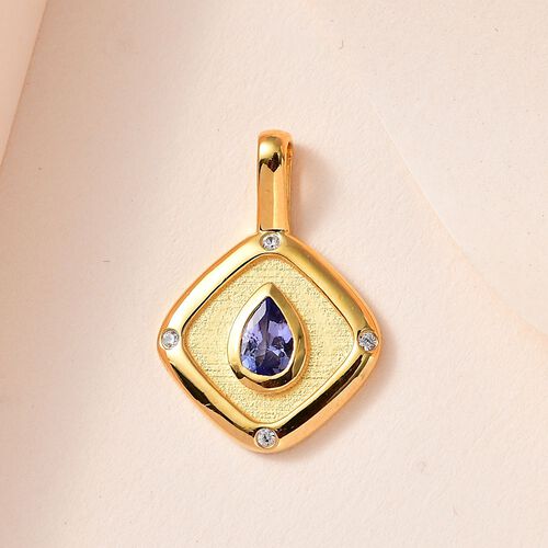 Tansanit und Zirkon Anhänger - 0,48 ct. image number 1