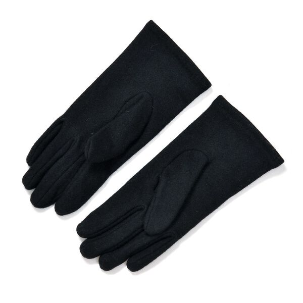 LA MAREY 2er-Set Kaschmir M&uuml;tzen und Handschuhen mit Mikropl&uuml;sch-Futter, Schwarz image number 5