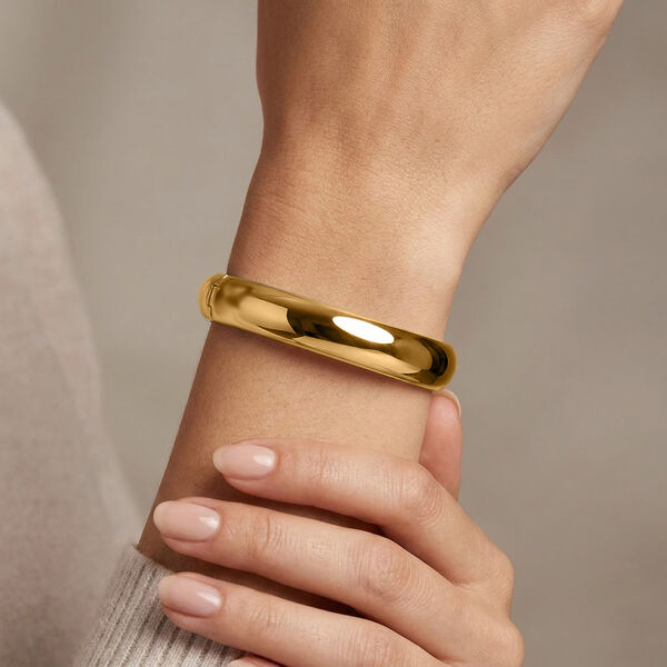 Goldfarbener Armreif, ca. 18.5 cm, ca. 65,00g image number 2