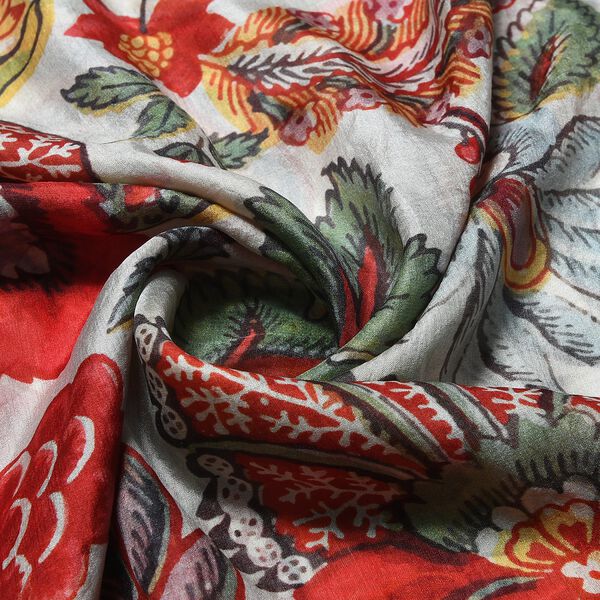 2er Set Luxus 100% Seidenschal und Tigerauge Chakra-Armband image number 8