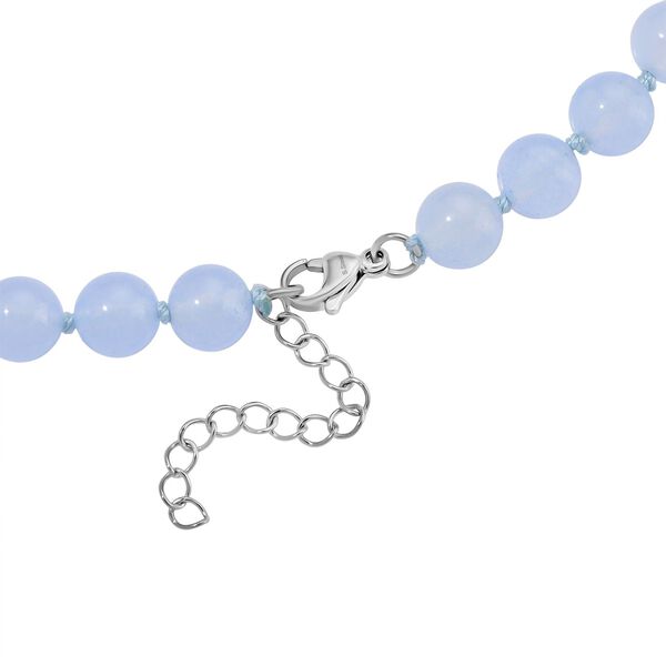 Aquamarin Farbiger Quarzit Halskette ca. Flexibles cm Reiner Edelstahl ca. 255.00 ct image number 4