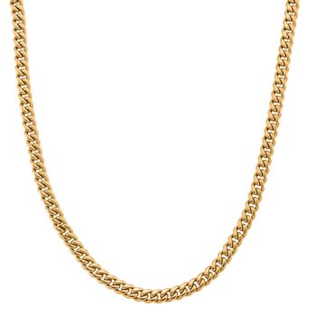 DESIGNER INSPIRIERT Panzer 316L Edelstahl Halskette ca. 45 cm ca. 55,70g, Goldfarben