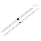 Neongrüner Kristall Schmuckset