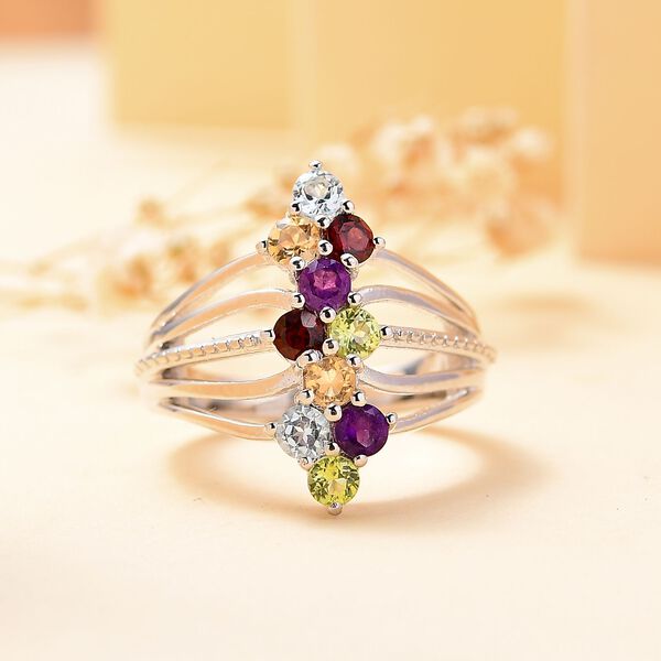 mehrfarbig Ring Messing (Gr&ouml;&szlig;e 16.00) ca. 1.26 ct image number 1