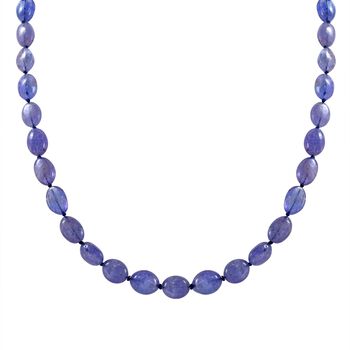 Tansanit Halskette ca. 45 cm 585 Gold ca. 100,00 ct.