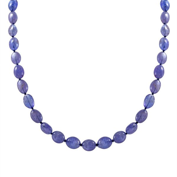 Tansanit Halskette ca. 45 cm 585 Gold ca. 100,00 ct.