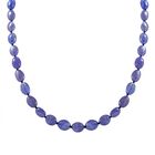 Tansanit Halskette ca. 45 cm 585 Gold ca. 100,00 ct.