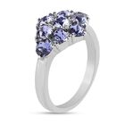 LUSTRO STELLA Österreichischer Tansanit Farbkristall Ring Edelstahl image number 3