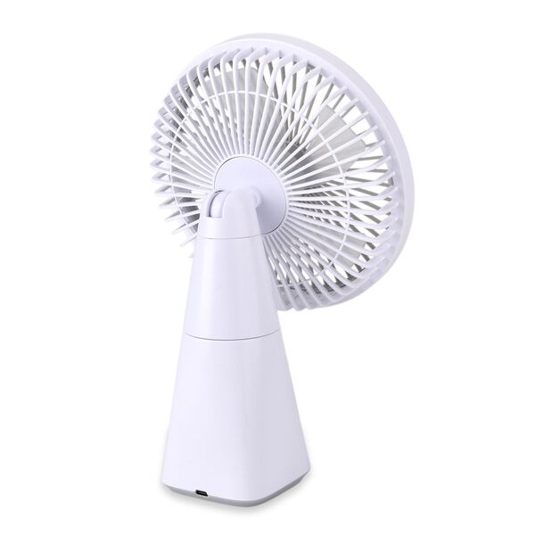 LIVMORE Akku Ventilator, oszillierend, 7 Zoll, Wei&szlig; image number 4
