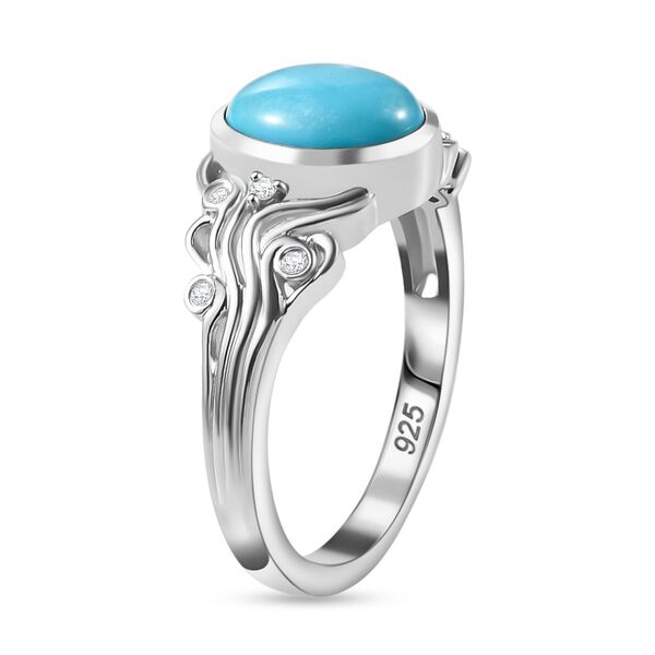 AA Sleeping Beauty T&uuml;rkis und Zirkon Ring, ca. 1,52 ct. image number 5