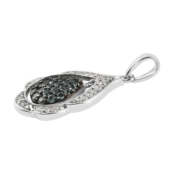 Alexandrit und Zirkon Anh&auml;nger 925 Silber platiniert ca. 0,83 ct image number 4