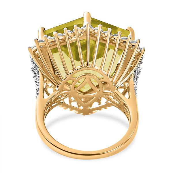 AA Ouro Verde Quarz und Zirkon Ring - 19,86 ct. image number 6