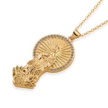 GOLD LOOKS - Jungfrau Maria Halskette, Nickelfreies Messing, ca. 50 cm + 5 cm Extender, ca. 9,20g