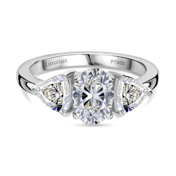 LUXURIANT DIAMOND - Lab Grown Diamant VS-EF SGL zertifiziert Ring 950 Platin (Gr&ouml;&szlig;e 18.00) ca. 2.00 ct