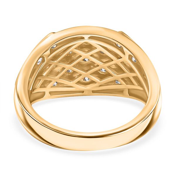LUXURIANT SI Labor Diamant Ring, 925 Silber 750 Gelbgold Vermeil - 1 ct. image number 6
