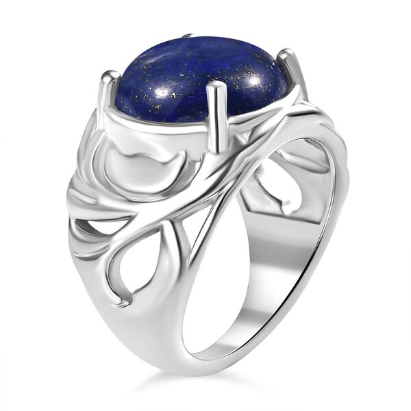 Lapislazuli Ring Messing (Größe 17.00) ca. 6,78 ct image number 5