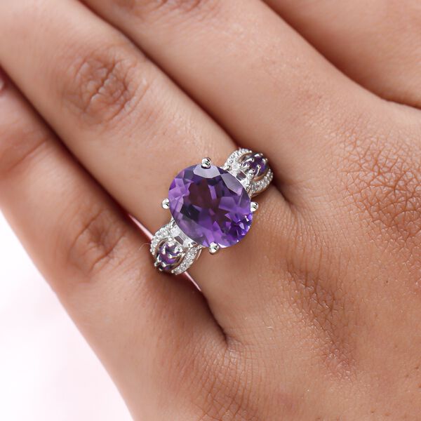 Lusaka Amethyst und Zirkon-Ring - 4,85 ct. image number 3