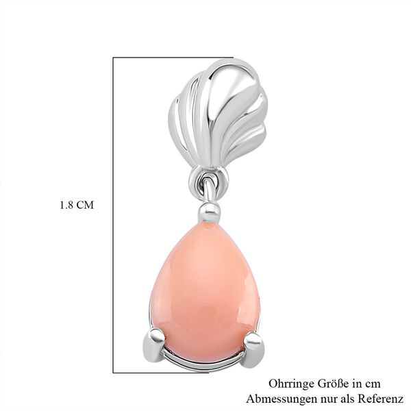 D'Joy Natürliche Rosa Königsmuschel Perle Ohrringe, 925 Silber rhodiniert image number 6