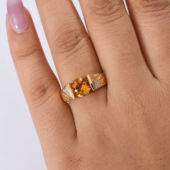 GP Trionfo Kollektion - AA Serra Gaucha Citrin, Zirkon und Kanchanaburi blauer Saphir Ring - 1,87 ct.