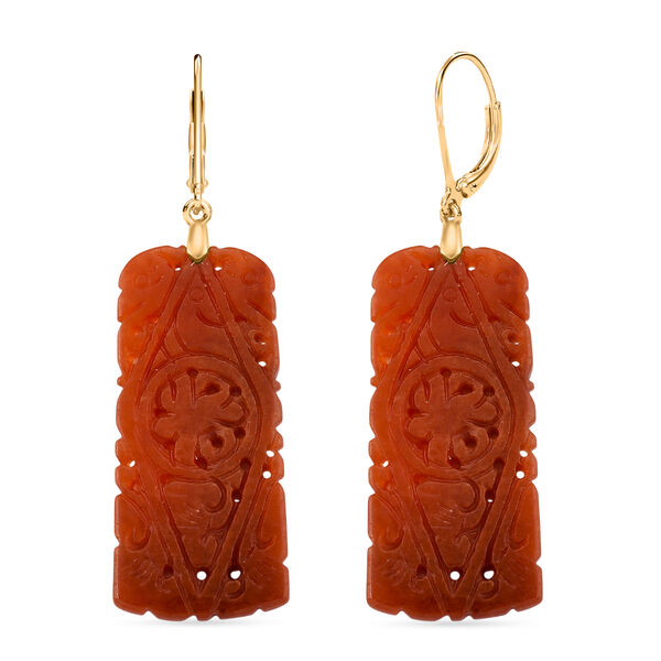 D'Joy rote Jade Ohrringe - 30 ct.