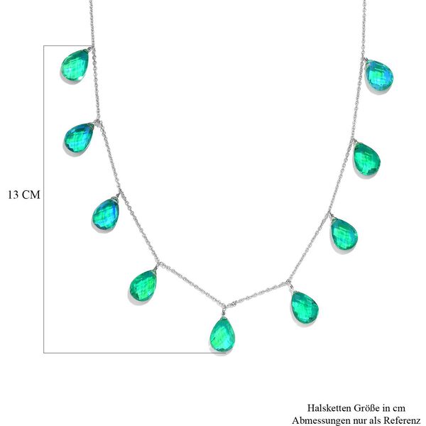 Pfau Triplett Quarz Halskette, 50 cm - 44 ct. image number 5