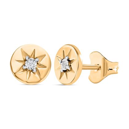 Diamant Ohrstecker 925 Silber vergoldet