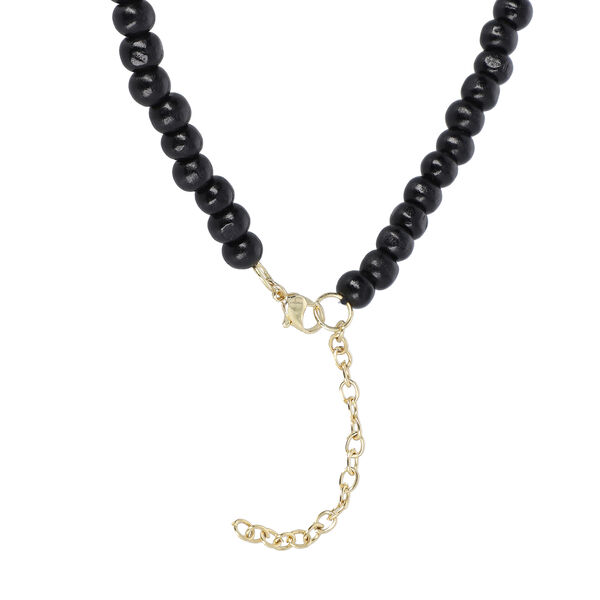 100% echte, nat&uuml;rliche, braune und schwarze B&uuml;ffelhorn-Halskette image number 4