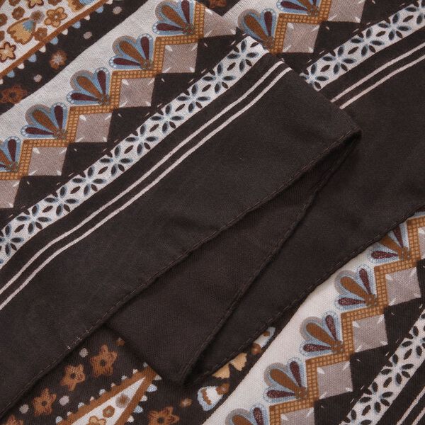 Wolkenweicher Schal mit Paisleymuster, Braun image number 3