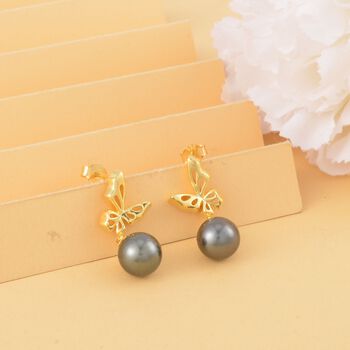 9-10 mm Tahiti Perle Ohrringe - 13,80 ct.