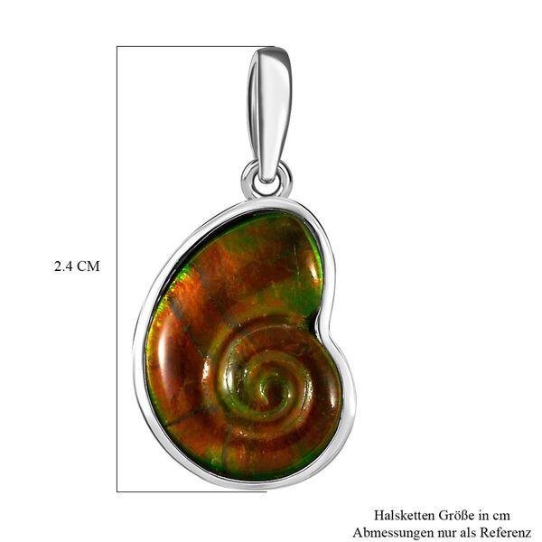 Kanadische Ammolit-Solit&auml;r-Anh&auml;nger in Silber image number 6