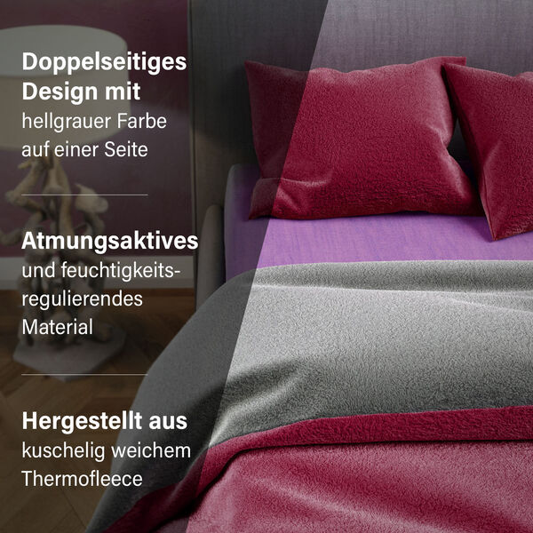 Leonardo Vicenti - Supersoft-Bettwäsche- 2tlg. Set, bordeaux image number 2