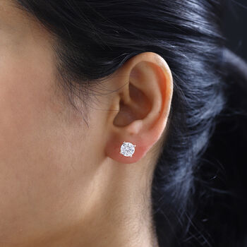 Moissanit Ohrringe 925 Silber Ros&eacute;gold Vermeil ca. 2.29 ct