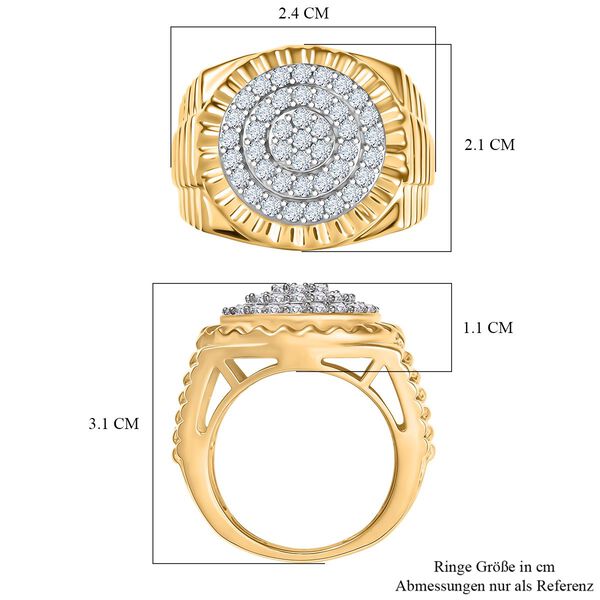 D'Joy Moissanit zweifarbiger Herrenring - 1,47 ct. image number 7