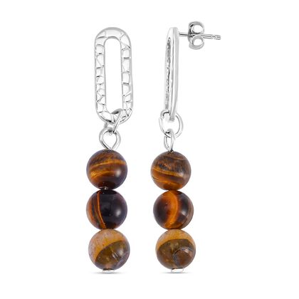 Tigerauge Ohrringe Reiner Edelstahl ca. 25.00 ct