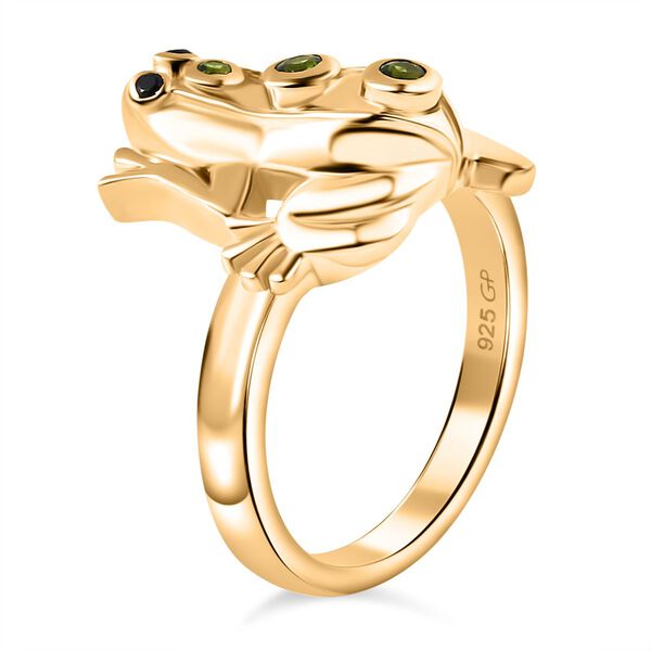 GP Trifono Kollektion-Natürlicher Chromdiopsid, schwarzer Spinell und Kanchanaburi blauer Saphir-Ring - 0,17 ct. image number 5