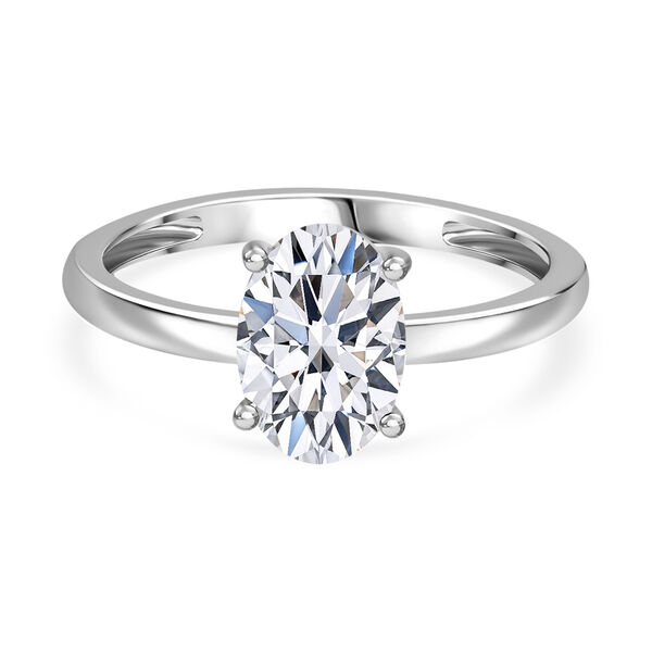 LUXURIANT SGL zertifizierter VS-EF Labor Ovalschliff Diamant Ring in 950 Platin - 2 ct. image number 0