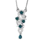 Grandidierit Halskette, ca. 45 cm, 925 Silber platiniert ca. 1.08 ct